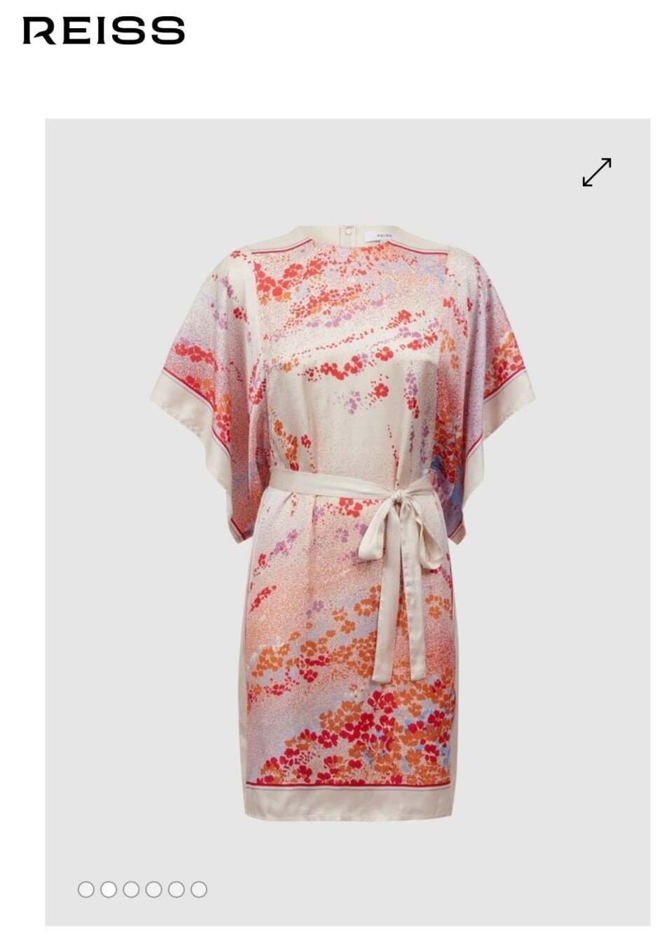 Reiss Leea Printed Scarf Mini Dress Size 10 - Picture 1 of 11
